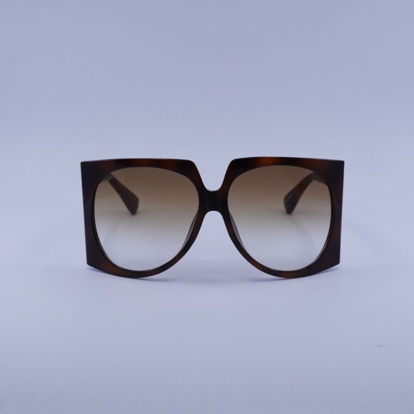 MaxMara ANNE MM0023 52F Sunglasses Havana Geometric Frame, Brown Lenses - Picture 4 of 12